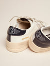 Stardan with ice grey suede star and blue heel tab