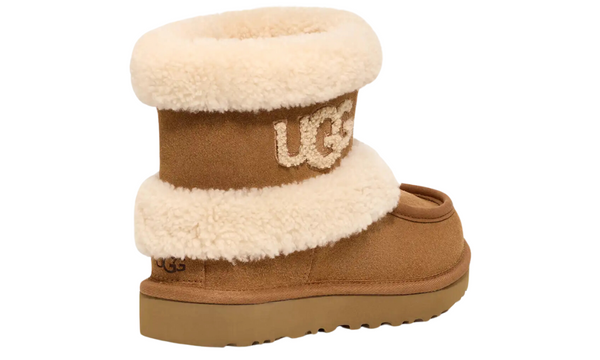 UGG Ultra Mini Fluff Boots "Camel Brown/Cream White" 