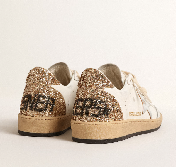 Ball Star with metallic leather star and glitter heel "LAST PIECES"