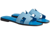 Hermes Sandals Oran "blue cameo" 