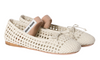 Miu Miu mesh-design ballet flats "Ivory"
