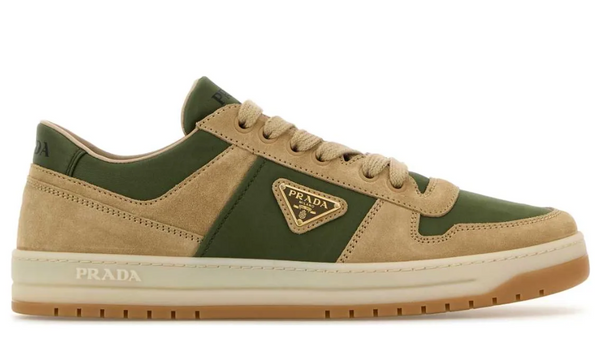 Prada Downtown Delavé Suede and Re-Nylon Sneakers 