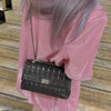 Chanel 2.55 chocolate bar rhinestone chain shoulder bag 