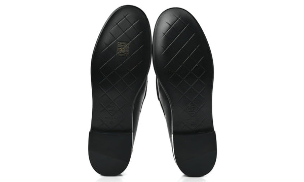 CHANEL Lambskin Quilted CC Turnlock Loafers Black
