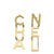 Chanel Gold "CHA"/"NEL" Letter Drop Earrings