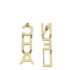 Chanel Gold "CHA"/"NEL" Letter Drop Earrings