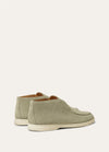 Open Walk Ankle Boots in Military Grey Suede