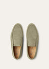 Open Walk Ankle Boots in Military Grey Suede
