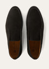 Open Walk Ankle Boots in Black Suede