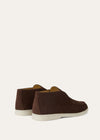Open Walk Suede Chocolate Ankle Boots