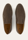 Open Walk Ankle Boots in Warm Grey Suede