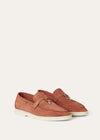 Women's Summer Charms Walk Orange Suede Loafers