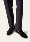 Men's Summer Walk Black Suede Loafers