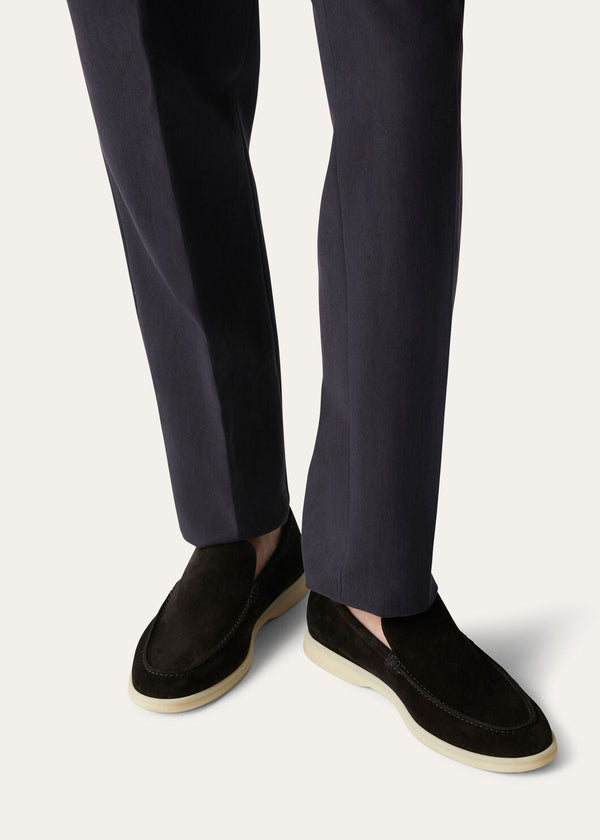 Men's Summer Walk Black Suede Loafers