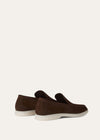 Men's Chocolate Suede Summer Walk Loafers