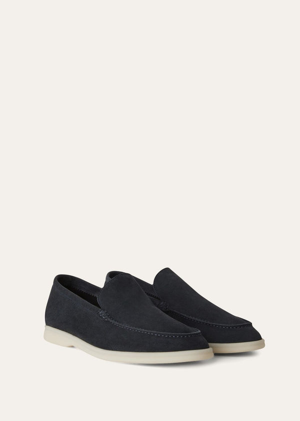 Men's Summer Walk Blue Suede Loafers
