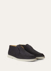Open Walk Suede Caviar Ankle Boots