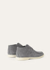 Open Walk Ankle Boots in Grey Leather