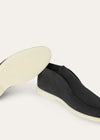 Open Walk Ankle Boots in Matte Black Suede