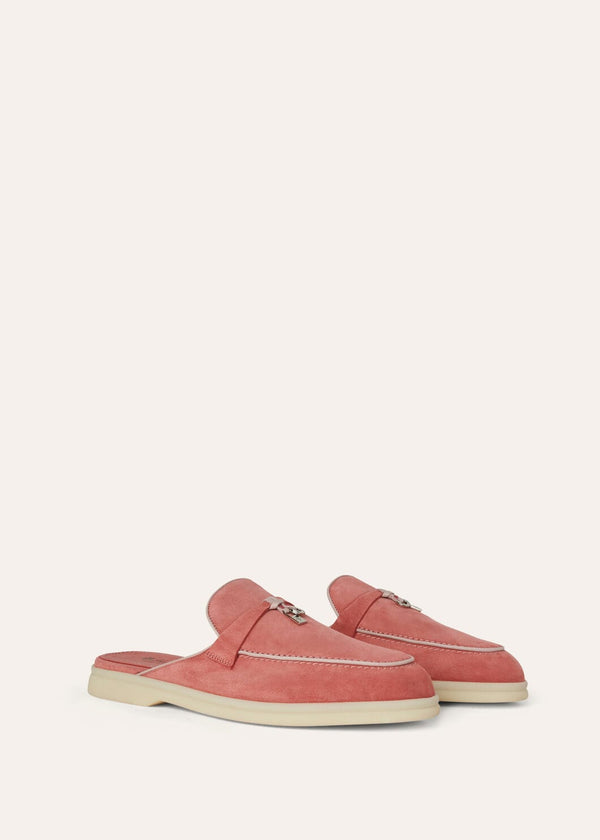 Women's Red Suede Charms Walk Babouche Loafers