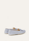Women's Dot Sole Walk Suede Zirconia Loafers