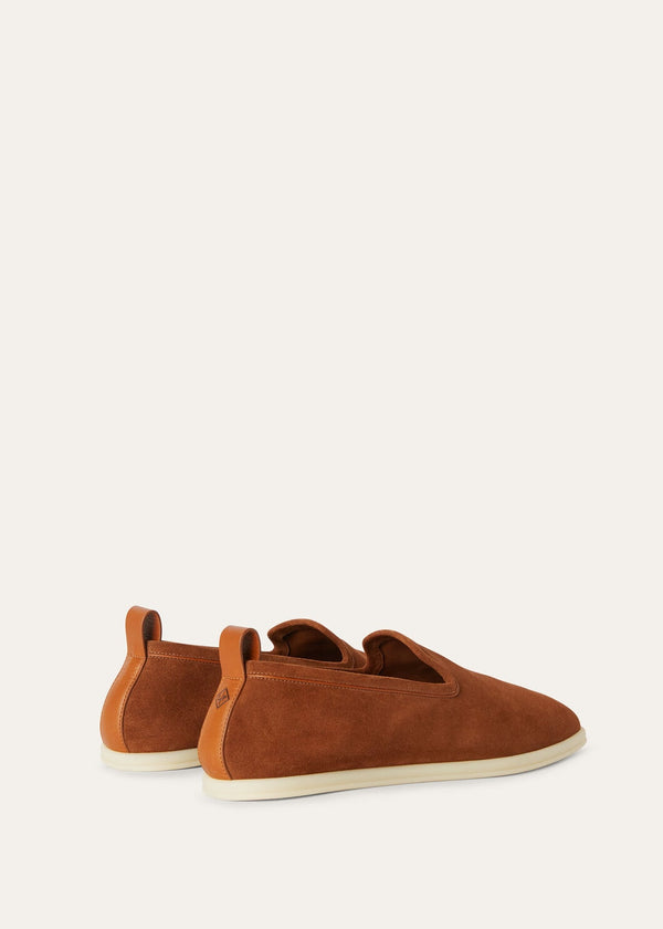 Men's Venice Walk Loafers in Brown Calfskin Suede