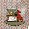 Goyard Goyardine Greige Anjou PM Embroidered Bunny Khaki Bag Palladium Hardware