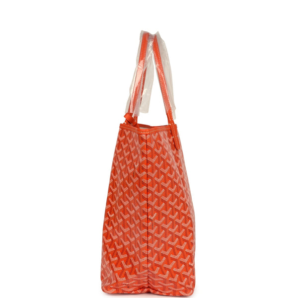 Goyard Goyardine Orange St. Louis PM Tote Bag Palladium Hardware