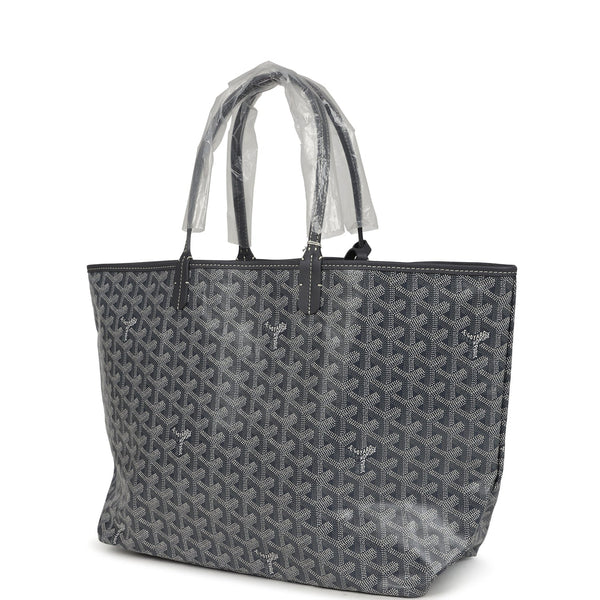 Goyard Goyardine Gray St. Louis PM Tote Bag Palladium Hardware