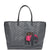 Goyard Goyardine Gray Anjou PM Embroidered Elephant Tote Palladium Hardware