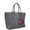 Goyard Goyardine Gray Anjou PM Embroidered Elephant Tote Palladium Hardware