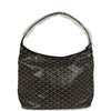 Goyard Goyardine Black Boheme Hobo Bag Palladium Hardware