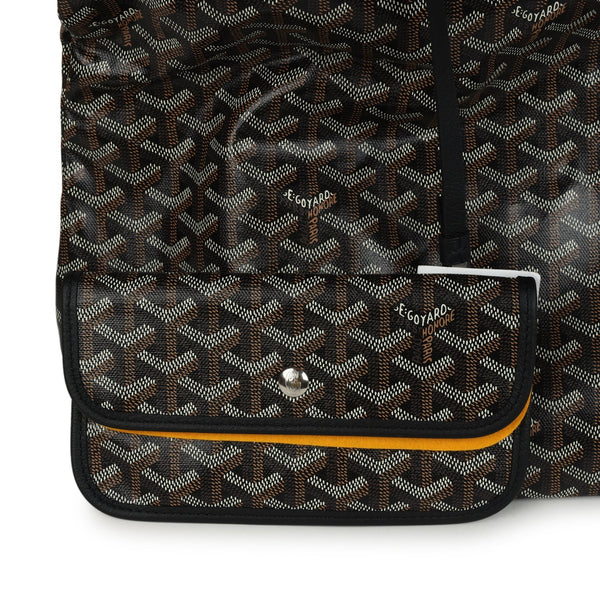 Goyard Goyardine Black Boheme Hobo Bag Palladium Hardware