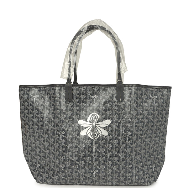 Goyard Goyardine Gray St. Louis PM Tote Bag Palladium Hardware