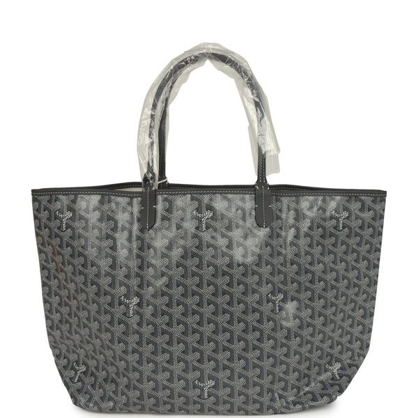 Goyard Goyardine Gray St. Louis PM Tote Bag Palladium Hardware