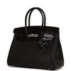 Hermes Birkin 30 Black Matte Alligator and Ostrich Touch Palladium Hardware
