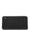 Pre-owned Hermes Special Order (HSS) Birkin 30 Black and Gris Perle Chevre Mysore Brushed Gold Hardware