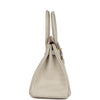 Pre-owned Hermes Birkin 30 Beton Matte Porosus Crocodile Gold Hardware