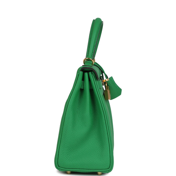 Hermes Kelly Retourne 25 Bamboo Togo Gold Hardware