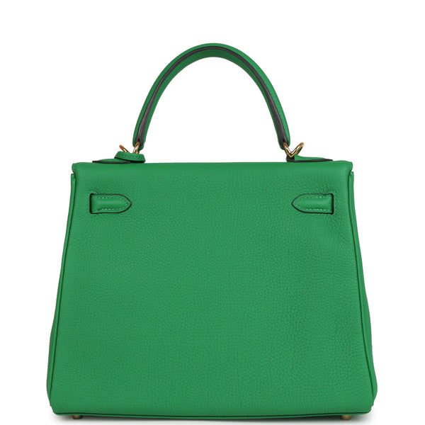 Hermes Kelly Retourne 25 Bamboo Togo Gold Hardware
