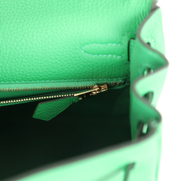 Hermes Kelly Retourne 25 Bamboo Togo Gold Hardware