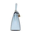 Hermes Kelly Sellier 25 Bleu Brume Epsom Gold Hardware