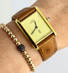 Tank Louis Cartier 18k Gold Plated 22X22mm After Service Manual Winding