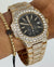 Nautilus Chronograph Rose Gold ICED OUT FULL SET