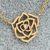 Piaget 18K Rose Gold Diamond Rose Pendant Necklace