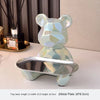 Statua geometrica dell'orso con vassoio portaoggetti