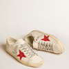 Super-Star in nappa leather with red star and cream leather heel tab "LAST PIECES"