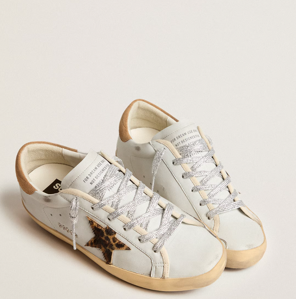 Super-Star in nappa leather with pony skin star and suede heel tab "LAST PIECES"
