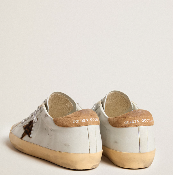 Super-Star in nappa leather with pony skin star and suede heel tab "LAST PIECES"