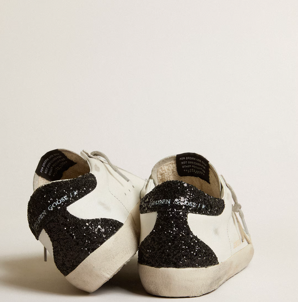 Super-Star Women's with gold star and black glitter heel tab "LAST PIECES"